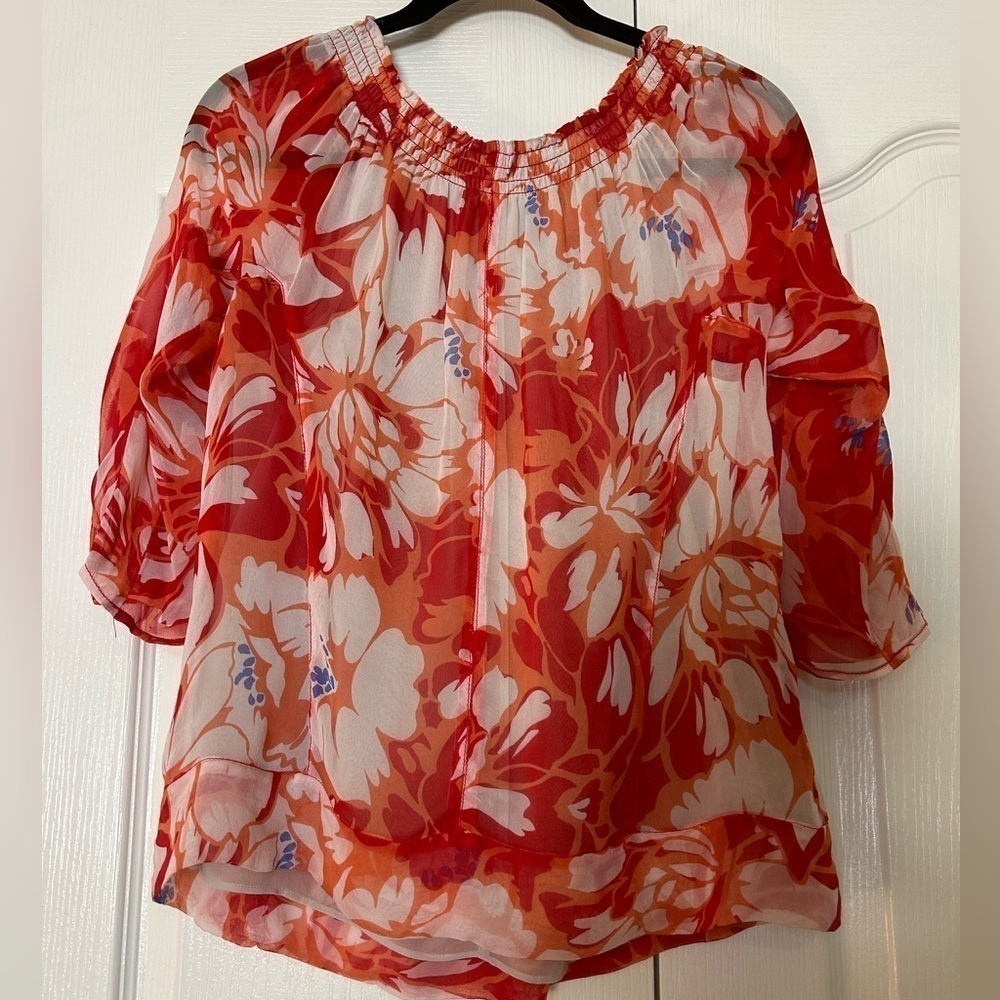 Diane von Furstenberg DVF Jeannette silk blouse Size S - Picture 2 of 14